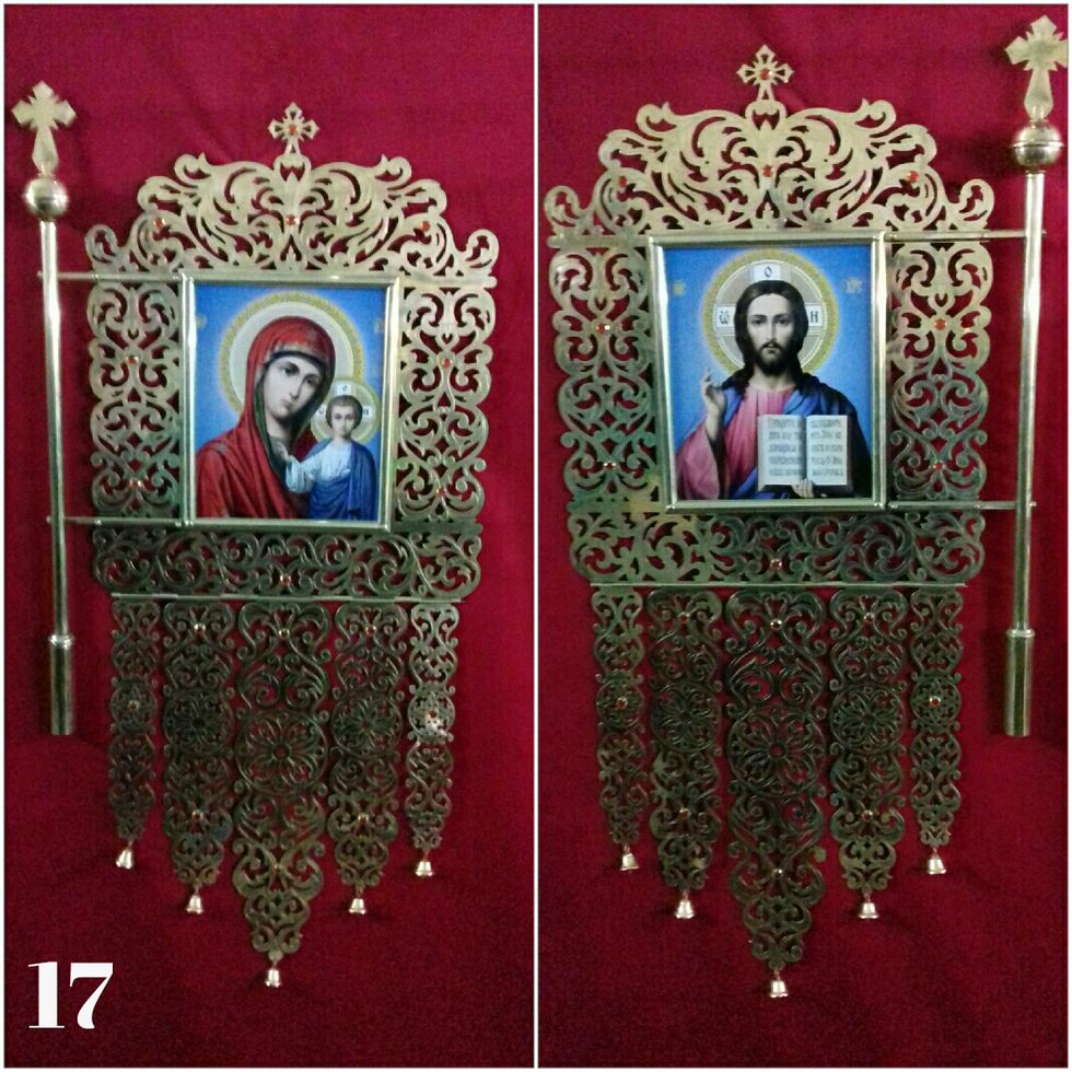 Хоругви латунні (пара) великі