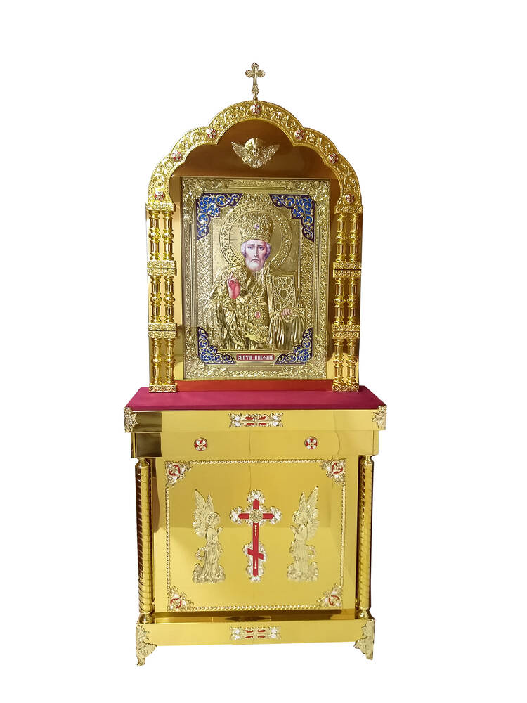 Кіот підлоговий 90*30*220 см (Святий Миколай)