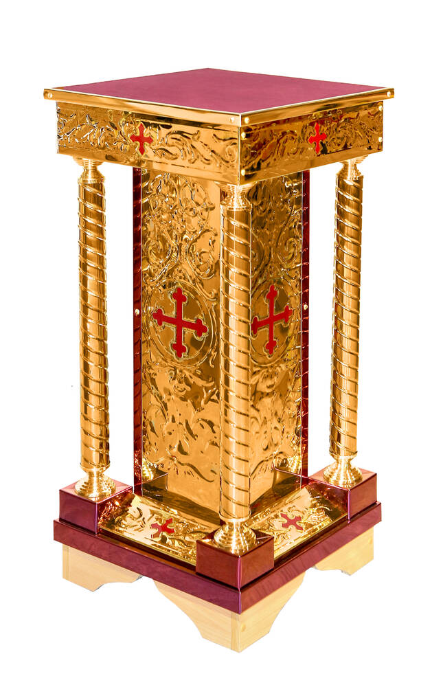 Підставка під літійне блюдо (кольоровий булат) 40x40x88 см