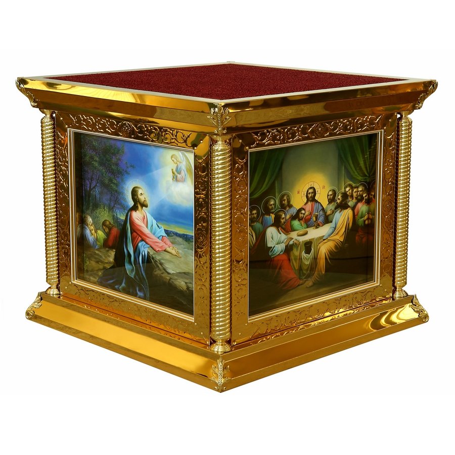 Престол 150х150 см. карбування, ікони, літографія