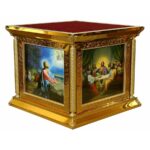 Престол 130х130 см, чеканка, иконы литография