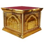 Престол 130х130 см, чеканка, литые иконы